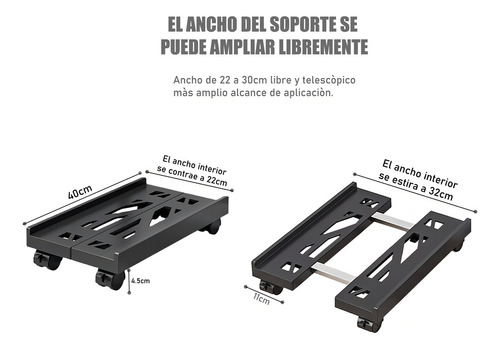 Base Cpu Expandible Ruedas Freno