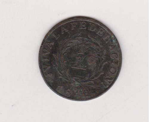 Moneda Argentina Buenos Aires Un Real 1840 J/16.1.1 M/bueno+