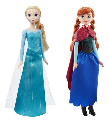 Pack 2 Muñecas Frozen Elsa Y Anna - Mattel / Diverti