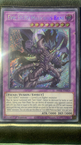 Yu-gi-oh! Evil Hero Malicious Bane Brol-en069 