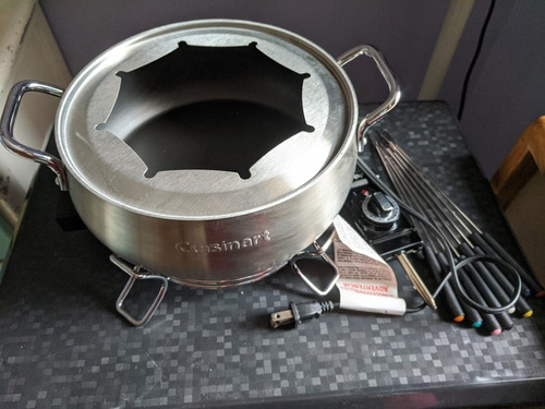 Fondue,fiestas Juego Olla Electrica Fondue Cuisinart. (Usado)