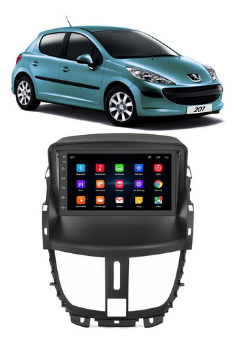 Kit Multimidia Android Peugeot 207 2009 A 2015 7 Polegadas