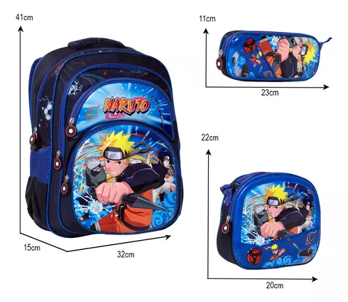 Mochila Escolar Infanto- Juvenil Naruto Uzumaki Anime Desenho em