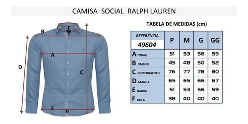 medidas camisas ralph lauren