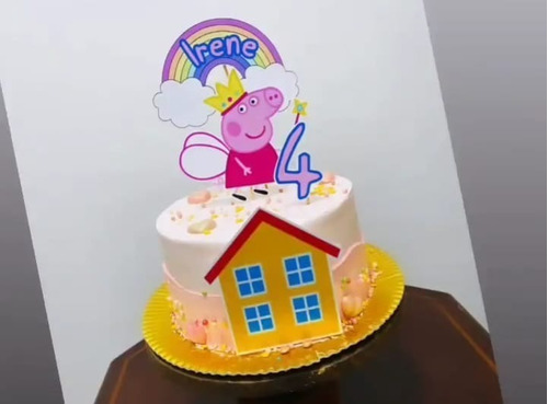 Topper Pepa Pig Adorno Torta  Imprimible Personalizado