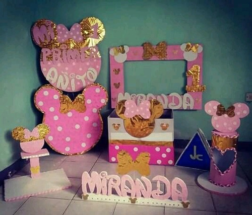 Piñata Minnie Dorado Minipiñata
