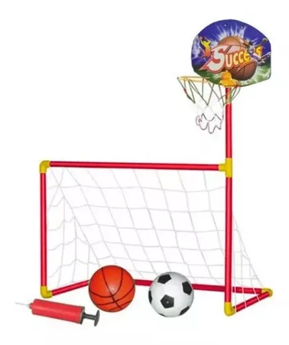 Jogo de Futebol Gol e Tabela de Basquete Infantil 2 em 1 BW126