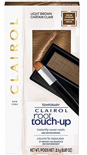 Clairol Root Touch-up Polvo Oculto, Marrón Claro, 1 Unidad