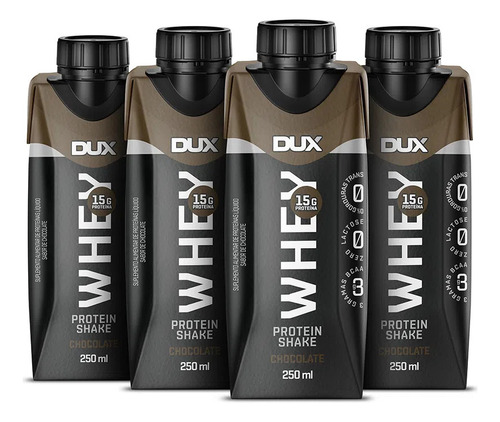 Combo 4x Dux Whey Protein Shake 250ml - Todos Sabores