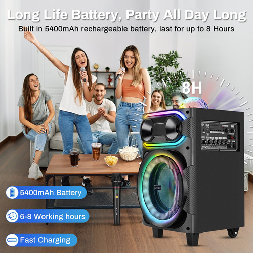 Máquina De Karaoke Eytse Para Adultos Con 2 Micrófonos Inalá