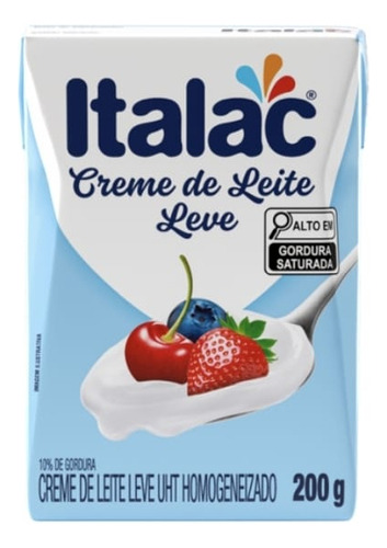 Creme De Leite Uht 10% Gordura 200g Italac