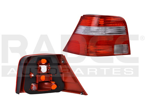 Calavera Vw Golf 04-07 Rojo/blanco S/arnes Tyc Izquierdo