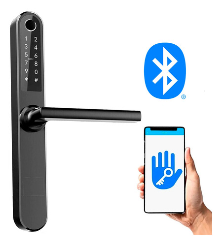 Cerradura Smart Biométrica Blackh20 Bluetooth Wifi Exterior