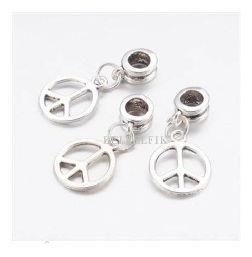 Charm Para Pandora Paz Simbolo Bisuteria Insumos Lote Charms