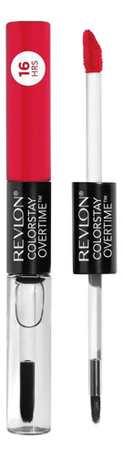 Labial Líquido Cs Overtime Lipcolor Tono Forever Scarlet Acabado Gloss