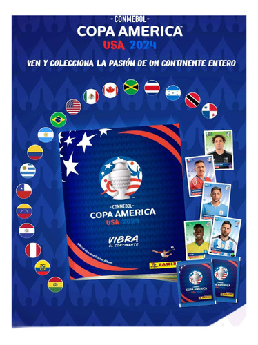 Pack X50 Sobres Cerrados Copa América 2024 Panini