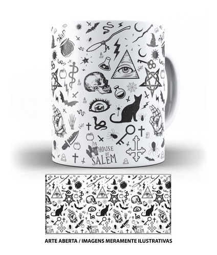 Caneca Wicca Bruxaria Magia Mod 3