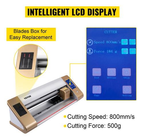 Vevor Plotter De Corte 450mm Máquina Cortadora De Vinilo