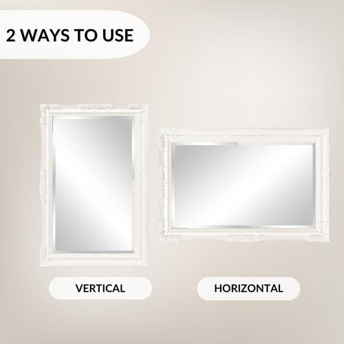Howard Elliott Queen Ann Espejo Rectangular De Pared Blanco