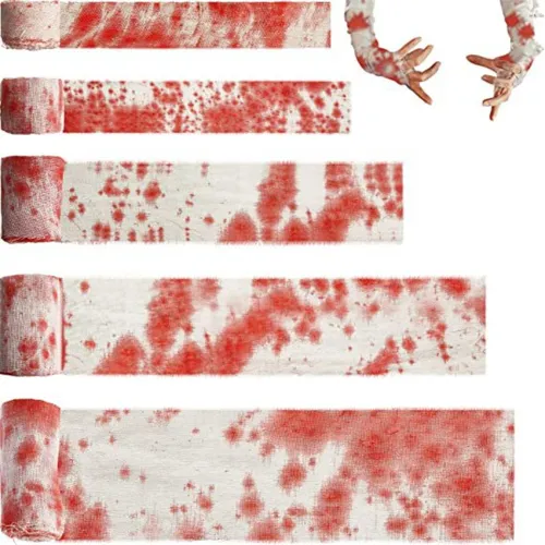 Vendaje De Sangre Artificial De Tela De Gasa Para Halloween