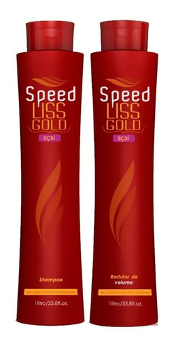 Escova Progressiva Speed Liss Gold Açaí 2x1000ml