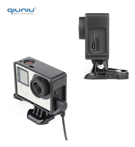 Case Armação Moldura Frame P/ Gopro Hero 3 3+ 4 + Microfone