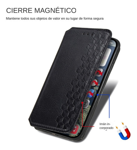 Funda De Piel Para Samsung A03 A13 A23 A33 A53 A73 A12 A22 A32 A52, Moderna Funda Magnética A Cuadros Con Ranura Para Tarjetas
