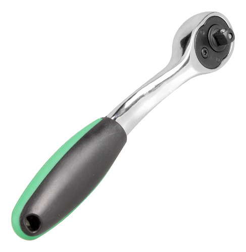 Matraca Reversible Cabeza De Pera 3/8 Lion Tools Color Plateado / Verde / Negro