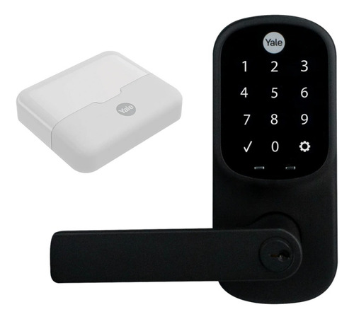 Cerradura Digital Eléctrica Yrl226 Negro Con Hub Y Módulo