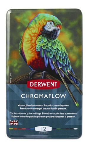 Lápiz de color Derwent Chromaflow con 12 colores, colores de marcado variados