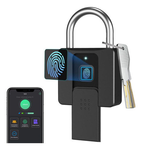 Candado De Llave Con Huella Digital Bluetooth App Elinksmart