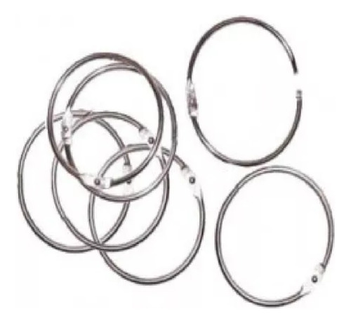 Imagen 1 de 3 de Caja X50 Aros Anillos Ganchos Metal Escolar Carpeta 50mm