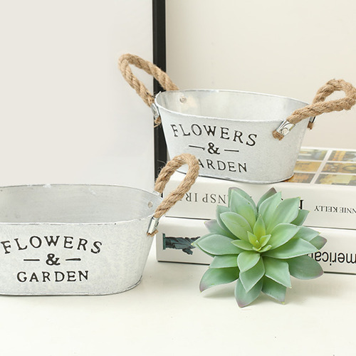 Maceta Rústica Tipo Cubo Para Plantas Suculentas Con Forma D