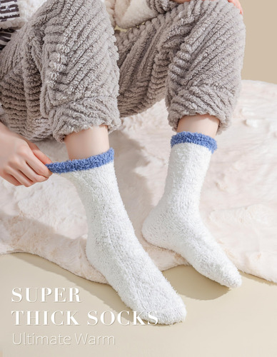 Calcetines Para Mujer, Cálidos Y Suaves Y Esponjosos,