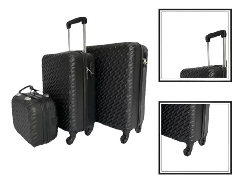 Conjunto De Malas De Viagem Bordo Com Frasqueira Kit De 3 Malas de Viagem Com Rodinha