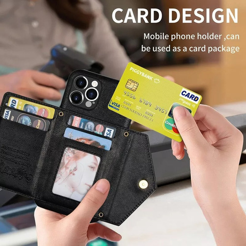 Funda De Piel Para iPhone Funda Tipo Cartera Con Correa