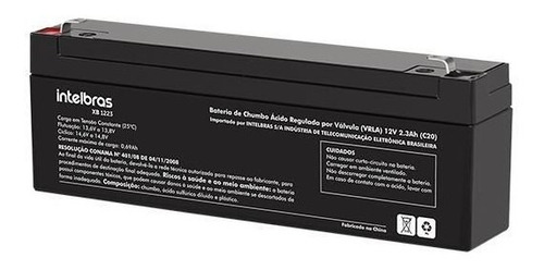 Bateria Intelbras Selada Vrla 12v 2,3ah Xb 1223