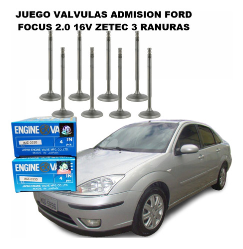 Juego Valvulas Admision Ford Focus 2.0 16v Zetec 3 Ranuras