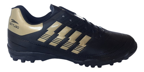 Tenis Futbol Rapido Gattuso Modelo 203 Negro / Oro