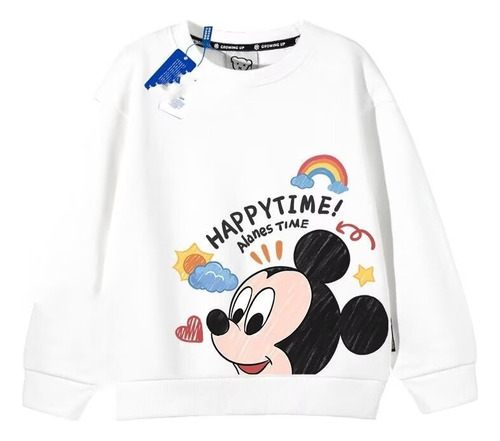 Sudadera De Algodón Con Diseño Creativo Mickey Mouse Smile F