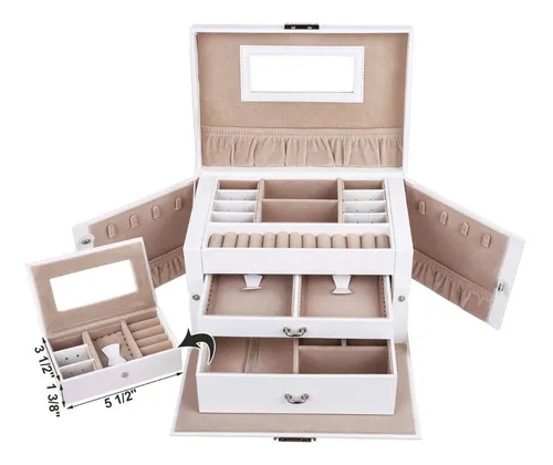 tono plateado caja de maleta estilo etro joyero decorativo cierre con tornillos Pestillo de pestillo Sourcingmap