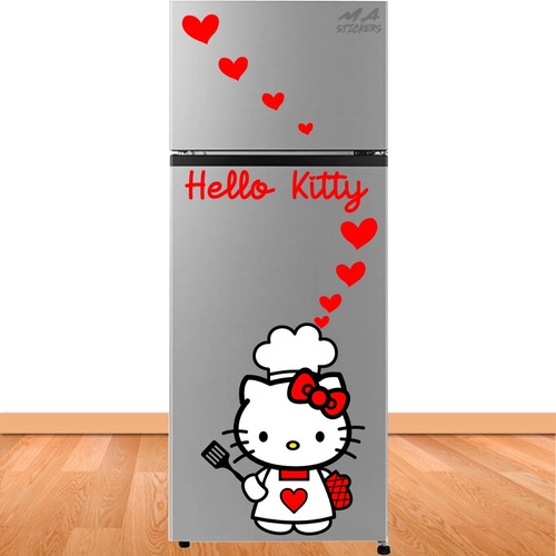 Decoración En Vinil Refrigerador Para Hello Kitty Mod4