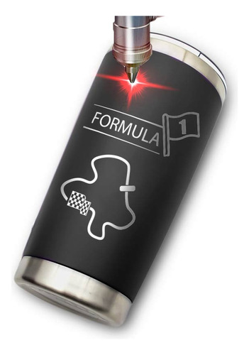 Termo Yite Negro 500 Ml Diseño De Pistas F1 Formula 1 