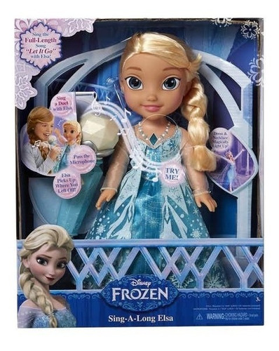 Muñeca Elsa Frozen Con Micrófono Canta Conmigo/ Inglés. 