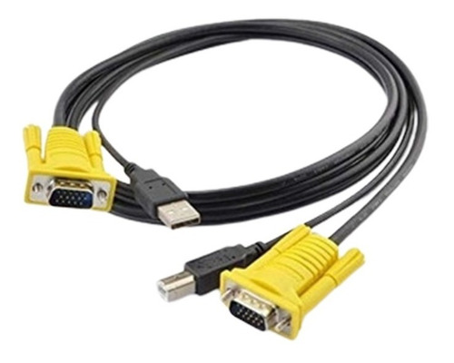 Cable De Video Delta Para Switch Kvm Usb Vga 1.5mts.