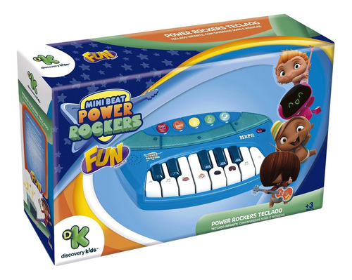 Brinquedo Infantil Teclado Mini Beat Power Rockers F00056 Cor Colorido não tem