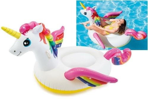 Flotador Unicornio Inflable Intex Pool Party Brillante Brillante