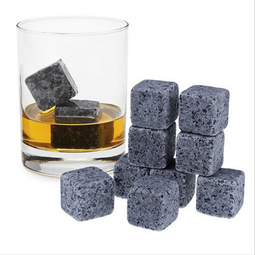Juego De Piedras Para Whisky: 9 Granite Chill S Con Bolsa De