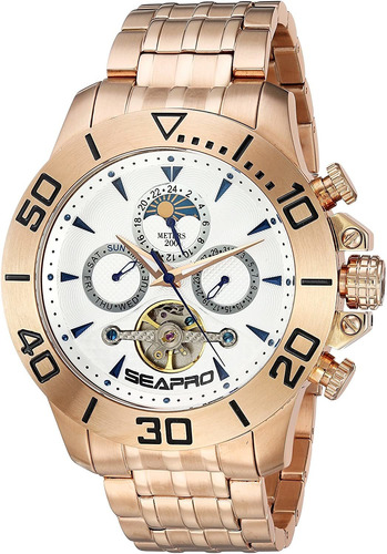 Reloj Hombre Seapro Sp5135 Automátic Pulso Oro Rosa Just Wat