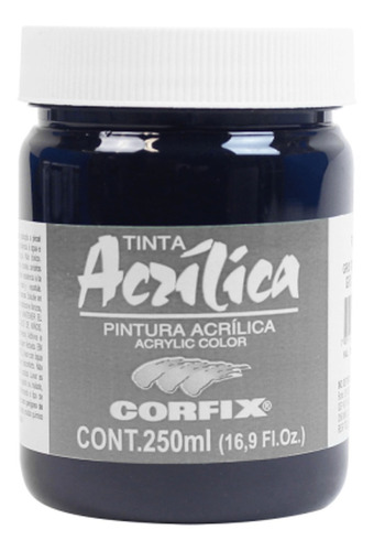 Tinta Acrílica Pintura Tela Gris De Payne 250ml Corfix Pote